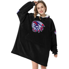 Load image into Gallery viewer, Tribe Sherpa Lined Hoodie Black Blanket Hoodie for Women
