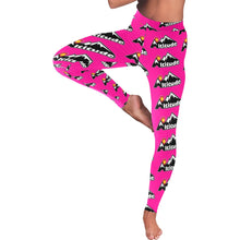 Load image into Gallery viewer, Altitude Leggings Pink Pattern Low Rise Leggings (Invisible Stitch) (Model L05)
