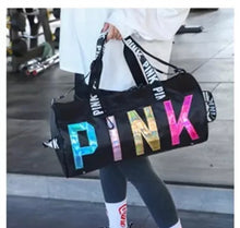Load image into Gallery viewer, Spinnahnigh Bag 💙 Solid Color White Letters
