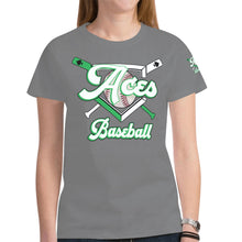 Load image into Gallery viewer, Aces Grey 8 New All Over Print T-shirt for Women (Model T45)
