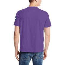 Load image into Gallery viewer, PS purple SHIRT b Men&#39;s All Over Print T-Shirt (Solid Color Neck) (Model T63)
