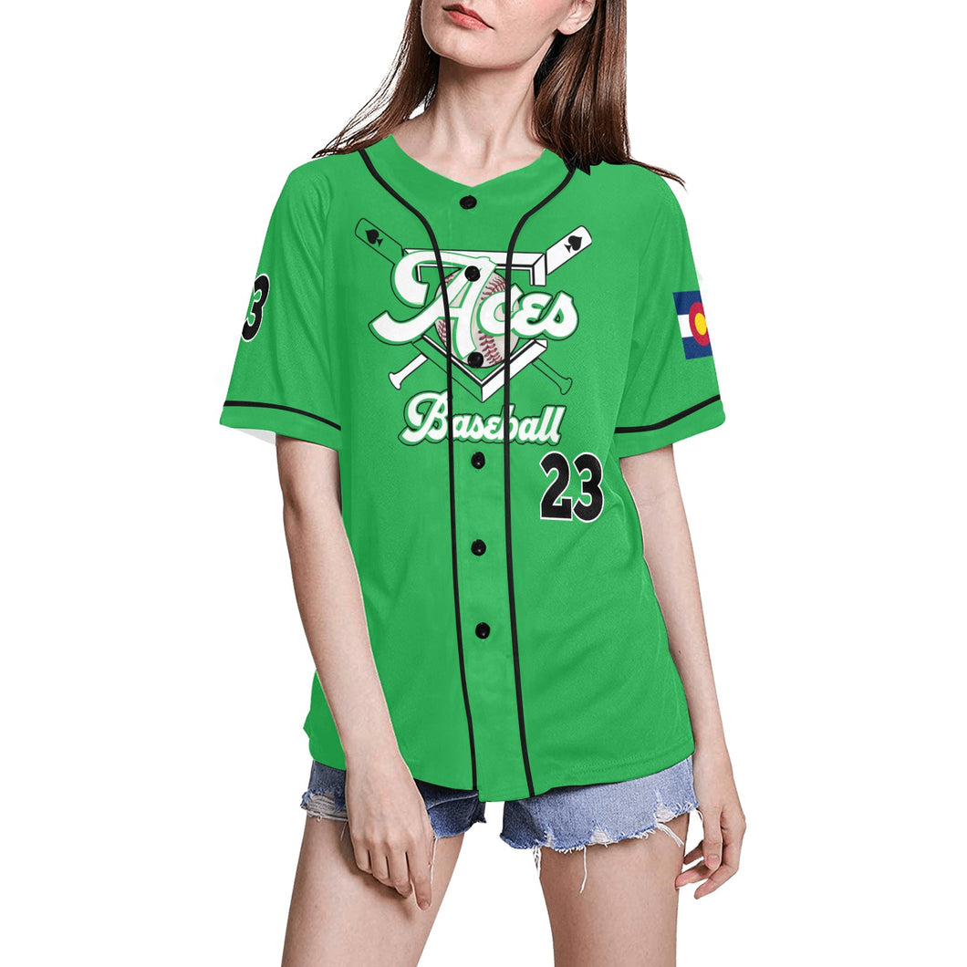 Aces Mama Jersey All Over Print Baseball Jersey for Women (Model T50)