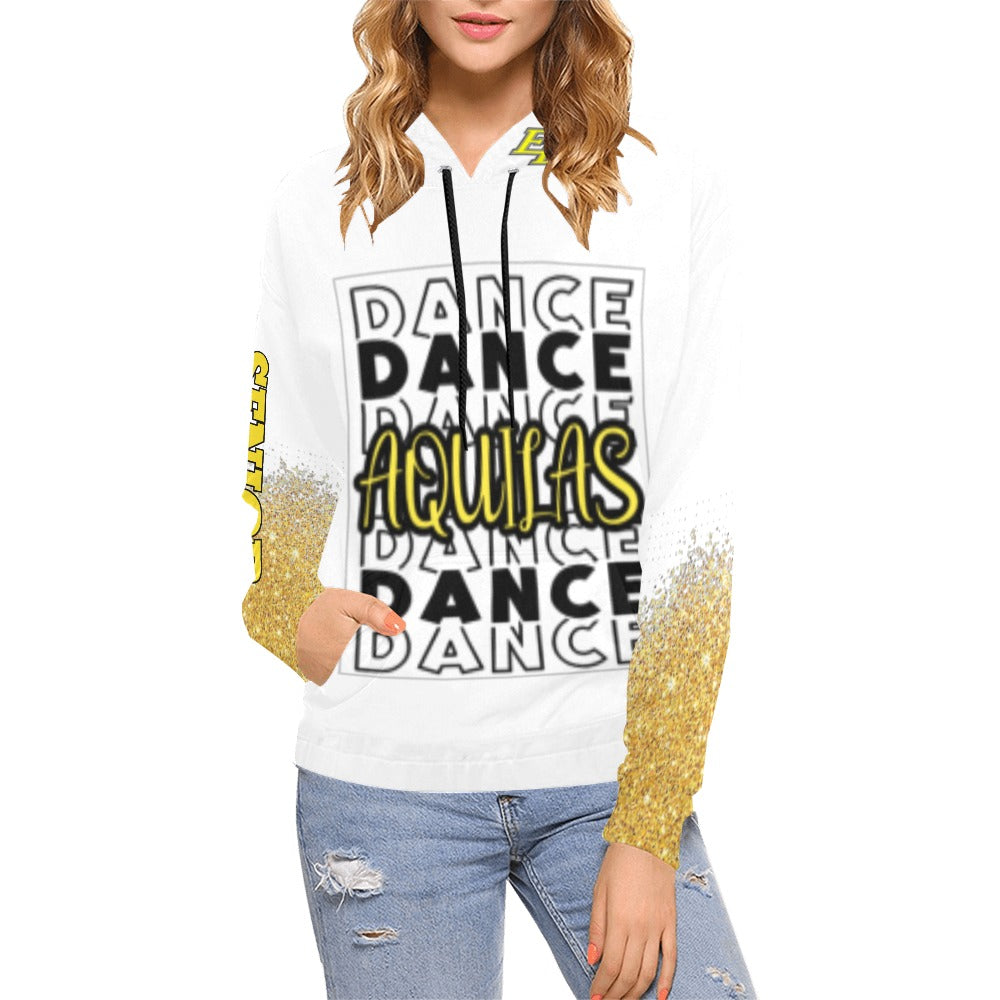 EAGLES 2 WHITE All Over Print Hoodie for Women (USA Size) (Model H13)