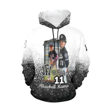 Load image into Gallery viewer, Photo Custom Mama Last name/FirstName/NickName/Number 11 small All Over Print Hoodie for Women (USA Size) (Model H13)
