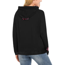 Load image into Gallery viewer, All American Hoodie Plain Black No Custom All Over Print Hoodie for Women (USA Size) (Model H13)
