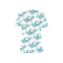 Load image into Gallery viewer, Summit Female Scrub Top White All Over Print Scrub Top
