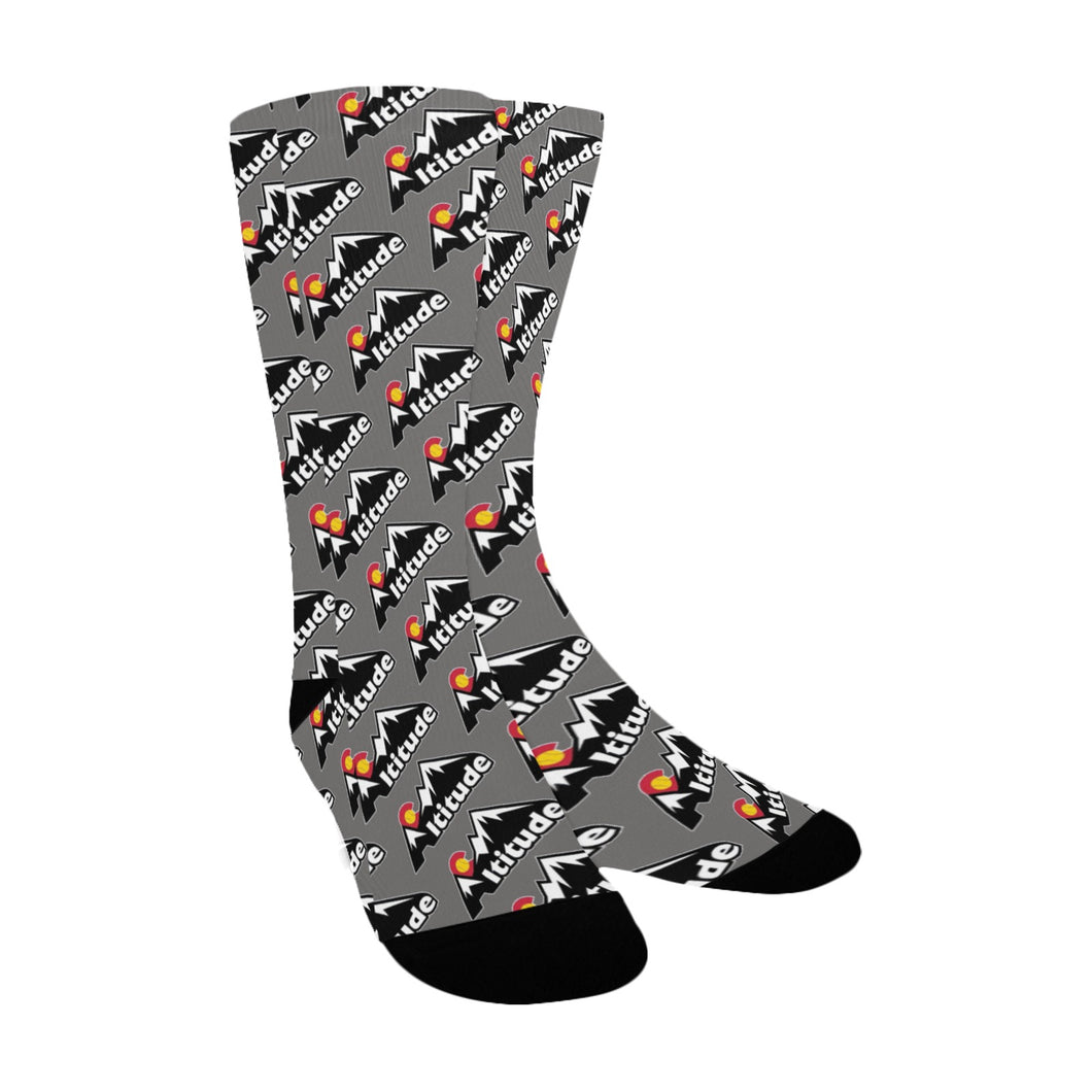 Altitude Sock Grey Custom Socks for Women
