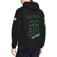Load image into Gallery viewer, Aces Black/Black All Over Print Hoodie for Men (USA Size) (Model H13)
