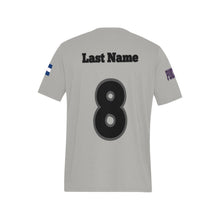 Load image into Gallery viewer, PS Black Shirt Last Name/Number 3 Men&#39;s All Over Print T-Shirt (Solid Color Neck) (Model T63)
