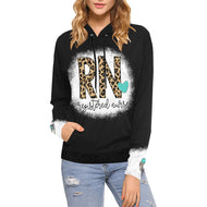 RN Hoodie Leopard 2 All Over Print Hoodie for Women (USA Size) (Model H13)