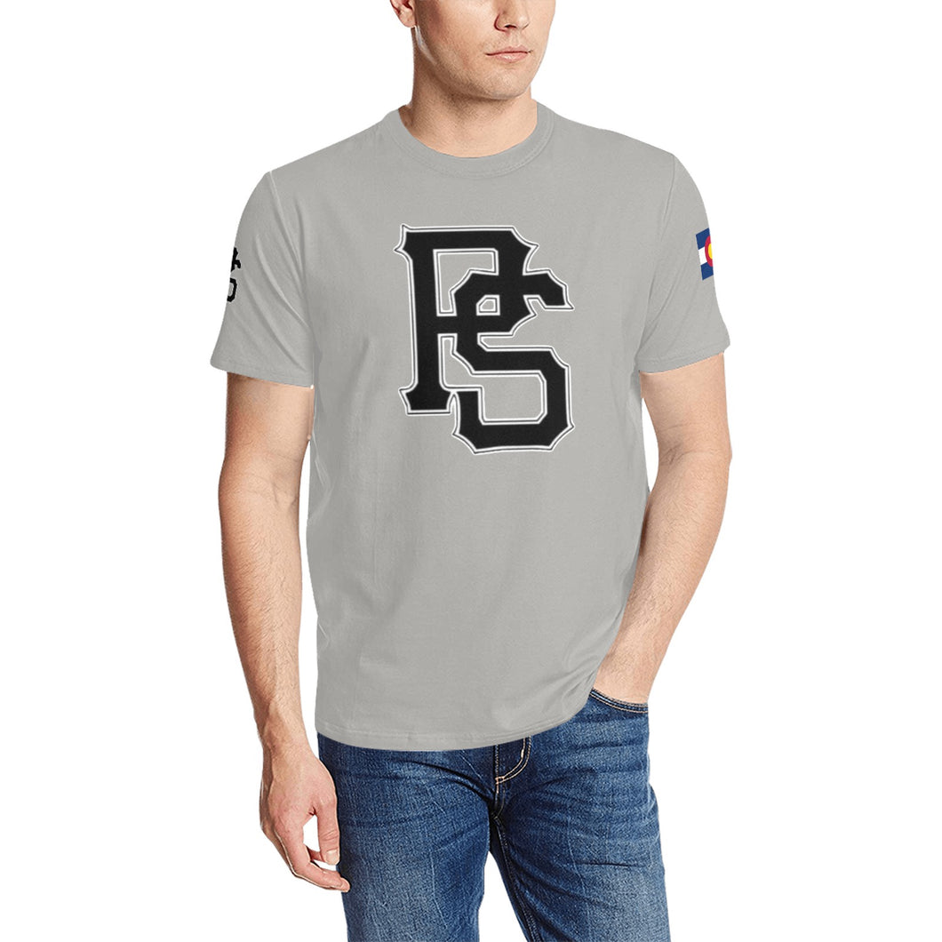 PS greySHIRT b 2 Men's All Over Print T-Shirt (Solid Color Neck) (Model T63)
