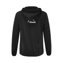 Load image into Gallery viewer, Altitude Black Zip up All Over Print Full Zip Hoodie for Women (Model H14)
