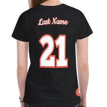 Load image into Gallery viewer, Chaos Custom Black New All Over Print T-shirt for Women (Model T45)
