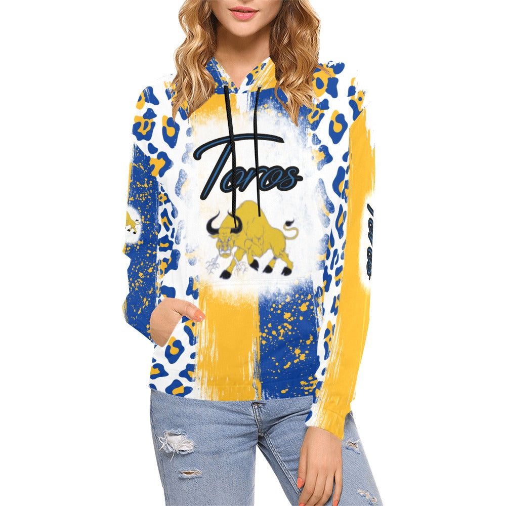 Toro 8 All Over Print Hoodie for Women (USA Size) (Model H13)