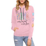 Mama Light Pink F All Over Print Hoodie for Women (USA Size) (Model H13)