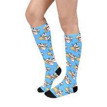 Load image into Gallery viewer, Socks Blue Over-The-Calf Socks

