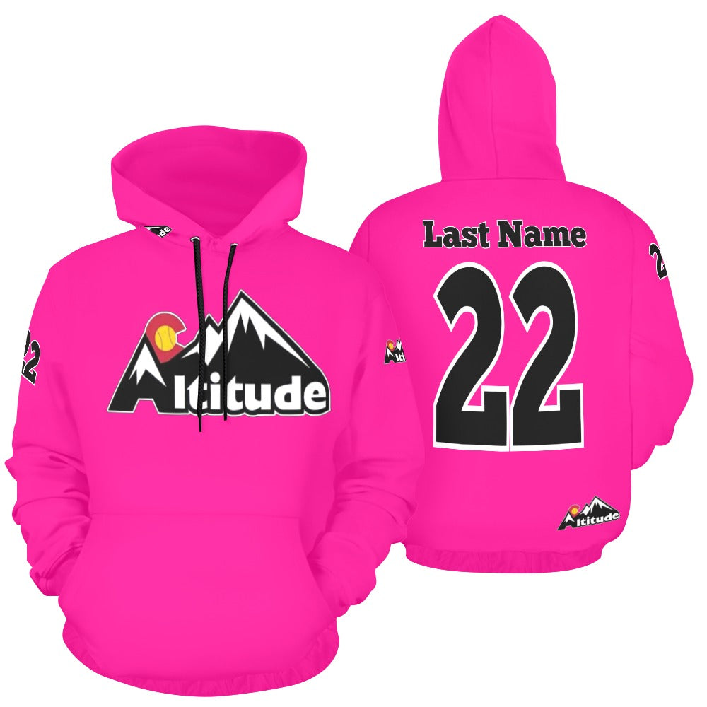 Altitude Hoodie 5 Pink All Over Print Hoodie for Men (USA Size) (Model H13)