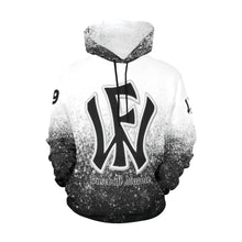 Load image into Gallery viewer, Wow Force Baseball Mama LasNname/FirstName/NickName/Number Black/whie b/b All Over Print Hoodie for Women (USA Size) (Model H13)
