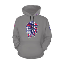 Load image into Gallery viewer, Tribe Grey All Over Print Hoodie for Women (USA Size) (Model H13)
