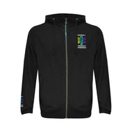 94/6 poly/spandex ER Rainbow Block Zip-up Hoodie Men and Women Sizes