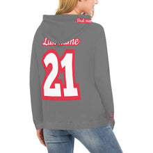 Load image into Gallery viewer, All American Mom Hoodie Full Custom Grey All Over Print Hoodie for Women (USA Size) (Model H13)
