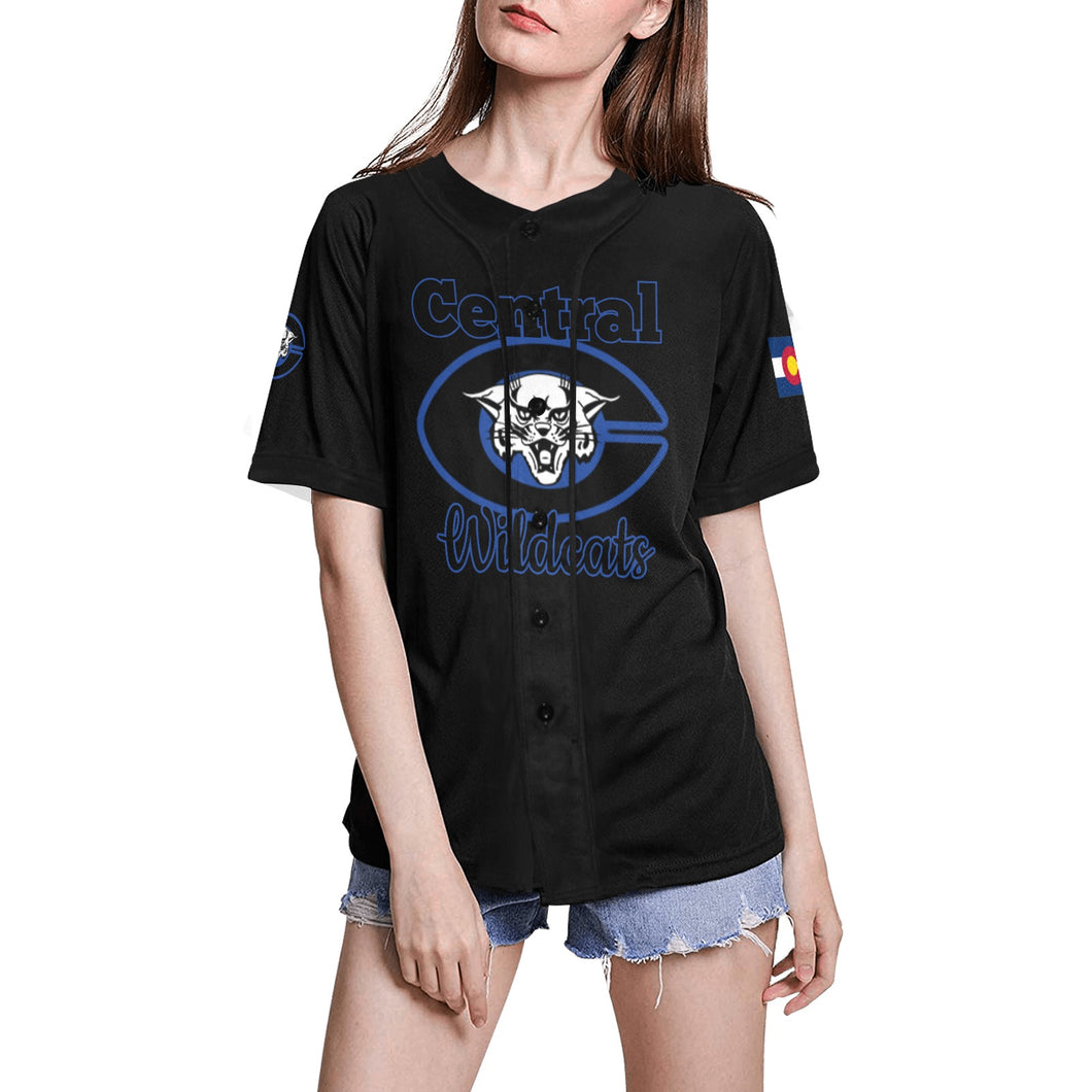 Central Dance Jersey 2 All Over Print Baseball Jersey for Women (Model T50)