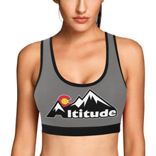 Load image into Gallery viewer, Altitude Sports Bra Grey Women&#39;s All Over Print Sports Bra (Model T52)
