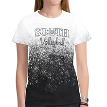 Load image into Gallery viewer, Women South U Lastname/Number BW New All Over Print T-shirt for Women (Model T45)

