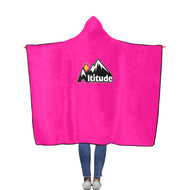 Altitude Hooded Blanket 1 Pink Flannel Hooded Blanket 56''x80''