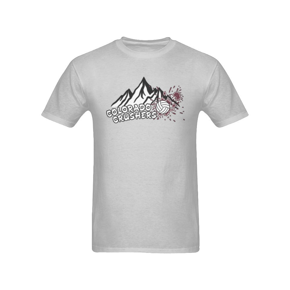Crusher Men White/White Tshirt Men's T-Shirt in USA Size (Front Printing Only)