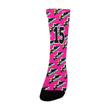 Load image into Gallery viewer, Altitude Sock Pink Number Custom Socks for Women
