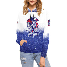 Load image into Gallery viewer, Tribe Mom Glitter Hoodie w All Over Print Hoodie for Women (USA Size) (Model H13)
