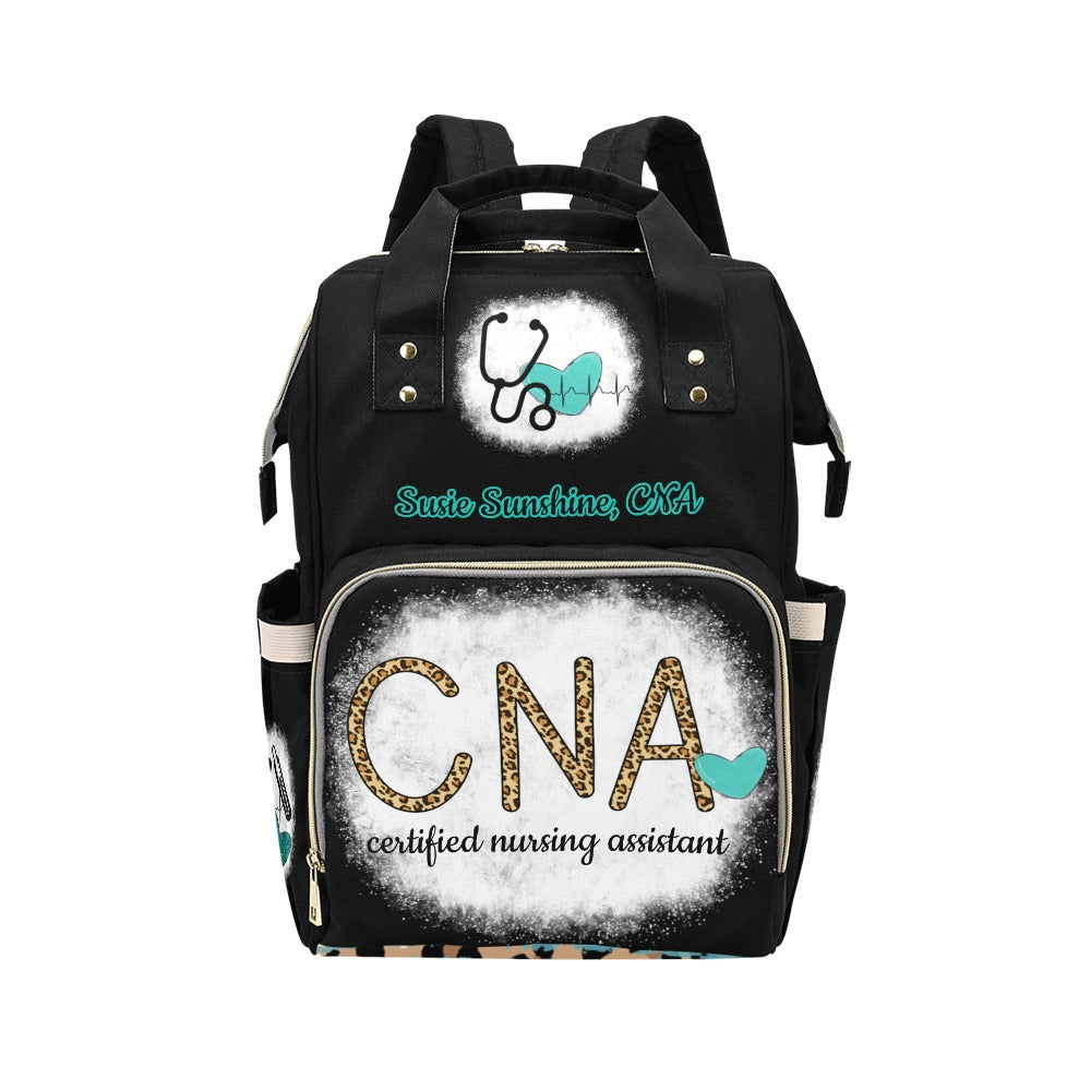 CNA/Nurse Bag Leopard Multi-Function Backpack Bag (Model 1688)