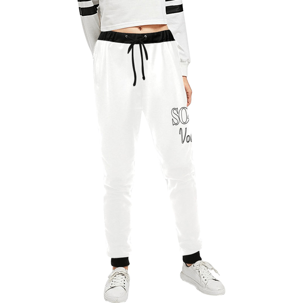 Unisex white south volleyball Unisex All Over Print Sweatpants (Model L11)