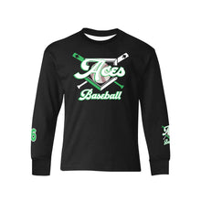 Load image into Gallery viewer, Aces Long Sleeve Number Kids&#39; Rib Cuff Long Sleeve T-shirt (Model T64)
