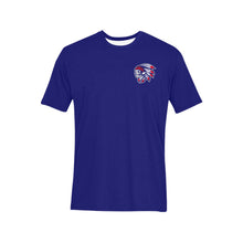 Load image into Gallery viewer, Tribe Shirt Left Chest Navy Men&#39;s All Over Print T-Shirt (Solid Color Neck) (Model T63)
