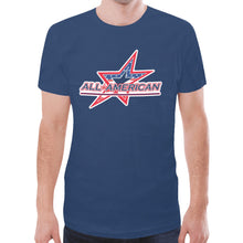 Load image into Gallery viewer, All American Name Number Blue New All Over Print T-shirt for Men (Model T45)
