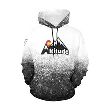 Load image into Gallery viewer, Altitude B/W Last name/Number Nickname All Over Print Hoodie for Women (USA Size) (Model H13)

