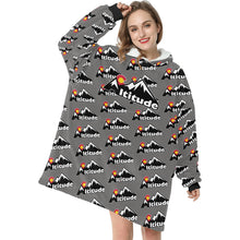 Load image into Gallery viewer, Altitude Sherpa Lined Hoodie Grey Pattern Blanket Hoodie for Women
