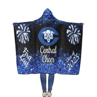Central Cheer Flannel Hooded Blanket 56''x80''