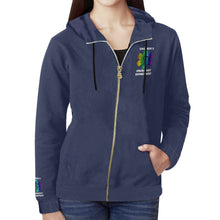 Load image into Gallery viewer, 94/6 poly/spandex ER Rainbow Block Zip-up Hoodie Men and Women Sizes
