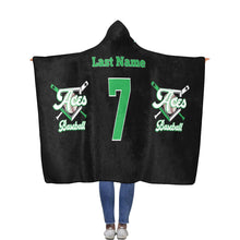 Load image into Gallery viewer, Aces 12 Flannel Hooded Blanket 56&#39;&#39;x80&#39;&#39;
