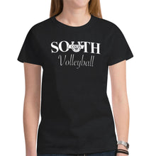 Load image into Gallery viewer, Women South VB Lastname/Number Black New All Over Print T-shirt for Women (Model T45)
