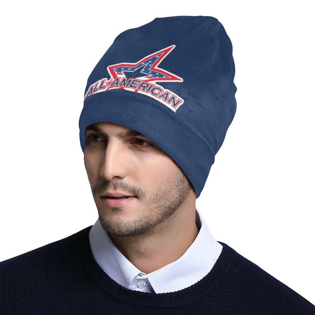 All American Beanie Navy All Over Print Beanie for Adults