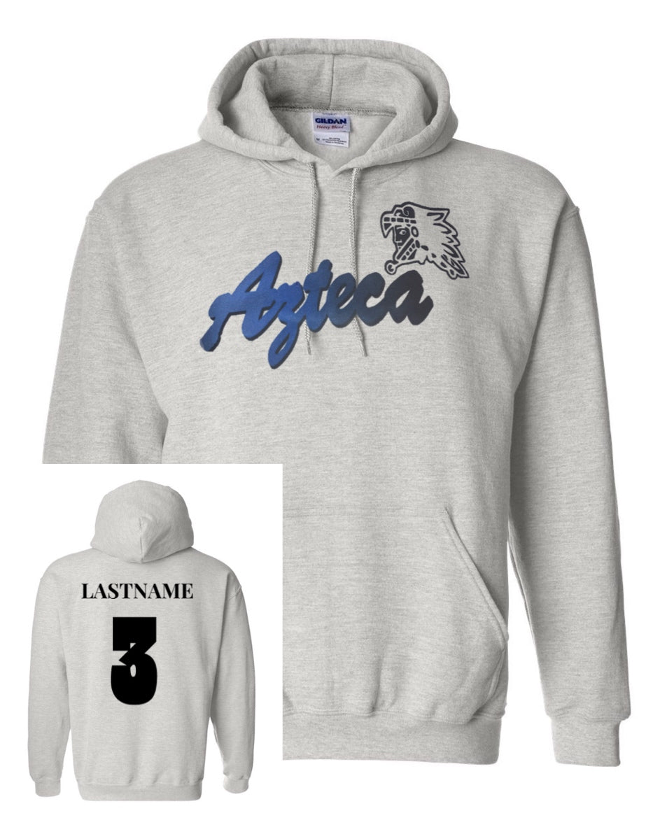 Youth Grey Hoodie Cursive Lettering