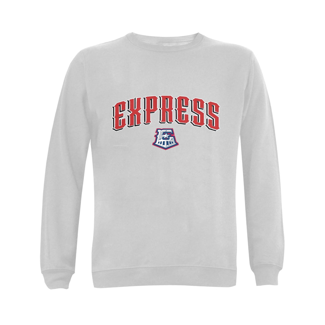 Express 50/50 Crew Grey Gildan Crewneck Sweatshirt(NEW) (Model H01)