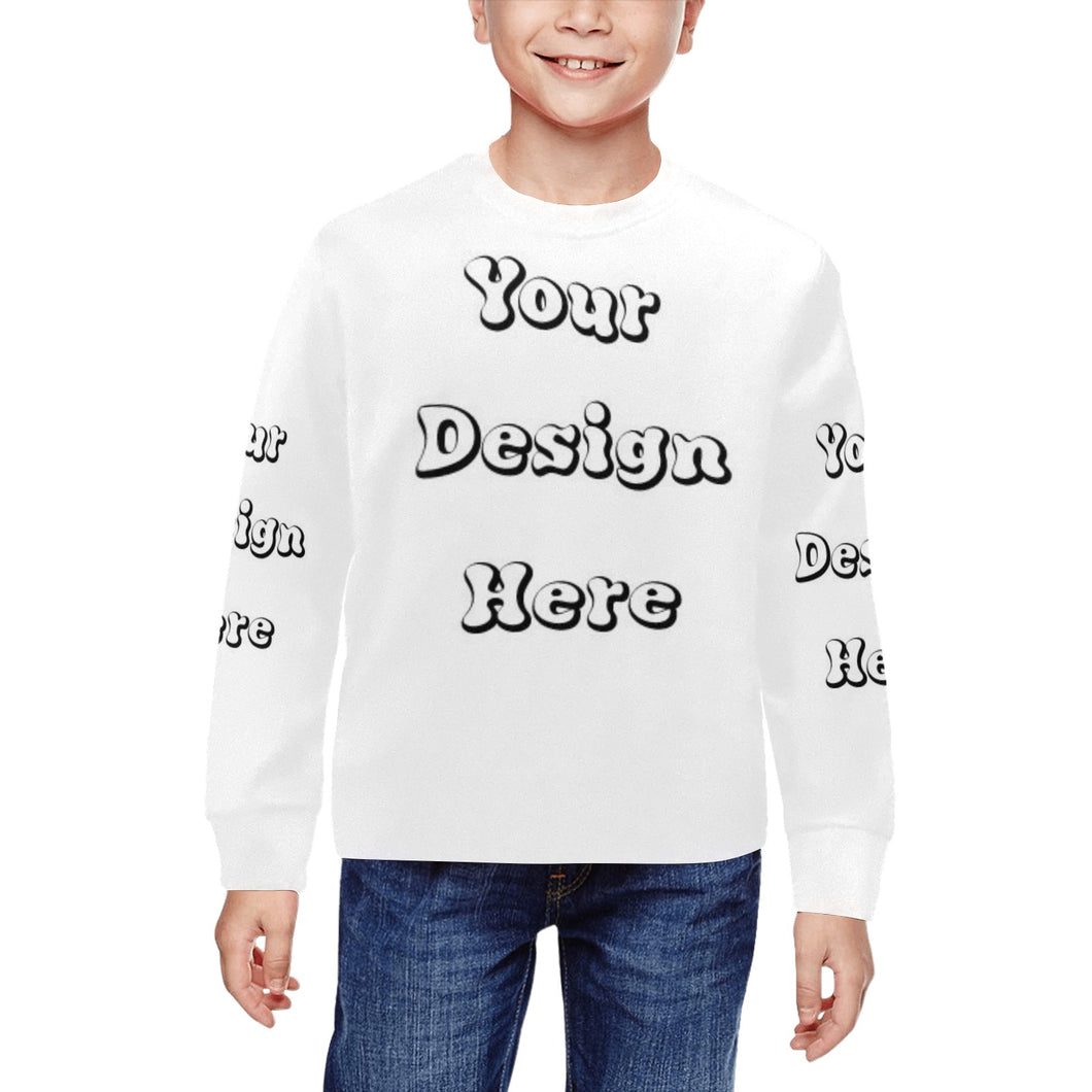 Custom Your Design Here- Crewneck Child All Over Print Crewneck Sweatshirt for Kids (Model H29)