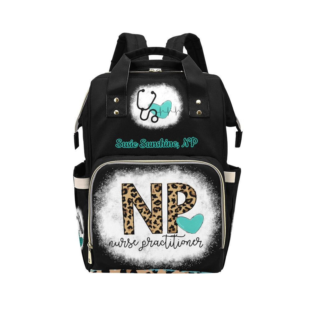 NP/Nurse Bag Leopard Multi-Function Backpack Bag (Model 1688)