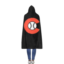 Load image into Gallery viewer, Baseball Hooded Blanket Flannel Hooded Blanket 56&#39;&#39;x80&#39;&#39;
