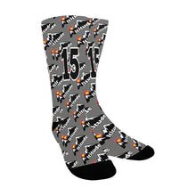 Load image into Gallery viewer, Altitude Sock Grey Number Custom Socks for Women
